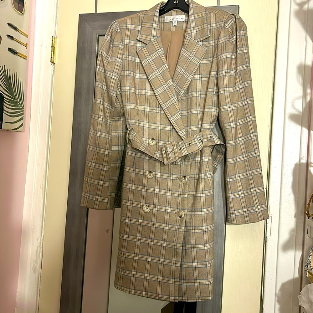 Adelyn Rae belted blazer dress